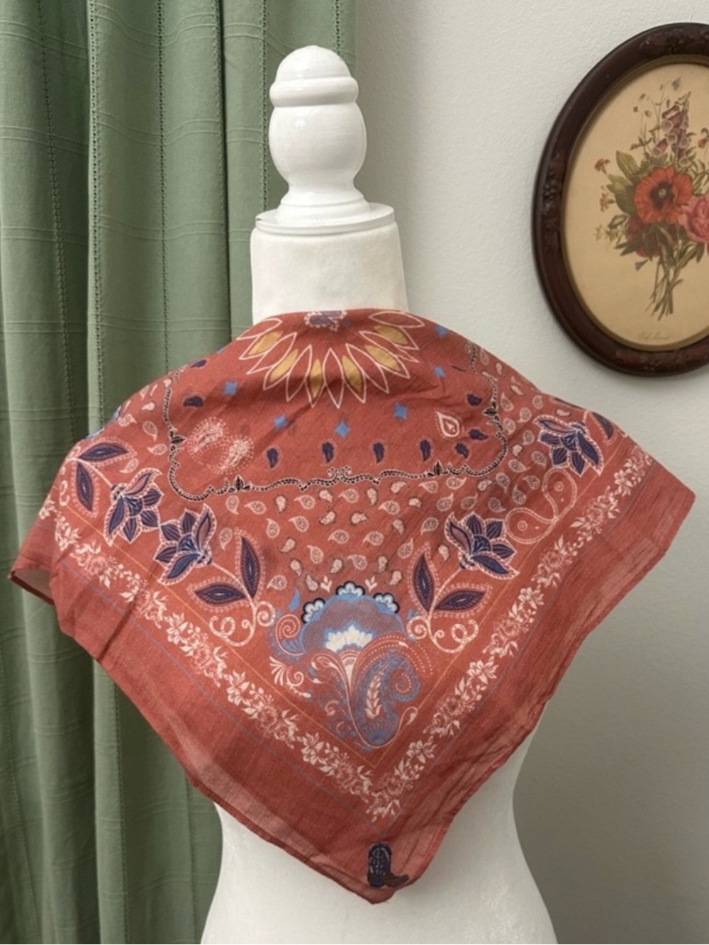 Sundance Cowgirl Boot Bandana 100% Cotton Autumn Color